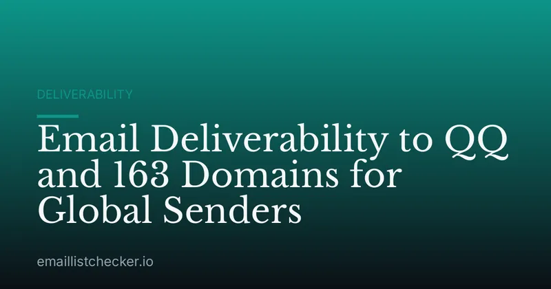 Email Deliverability to QQ and 163 Domains for Global Senders