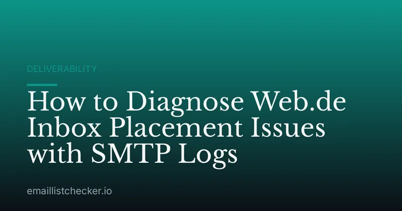 How to Diagnose Web.de Inbox Placement Issues with SMTP Logs