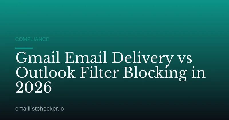 Gmail Email Delivery vs Outlook Filter Blocking in 2026