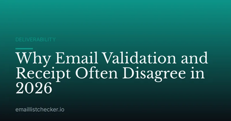Why Email Validation and Receipt Often Disagree in 2026