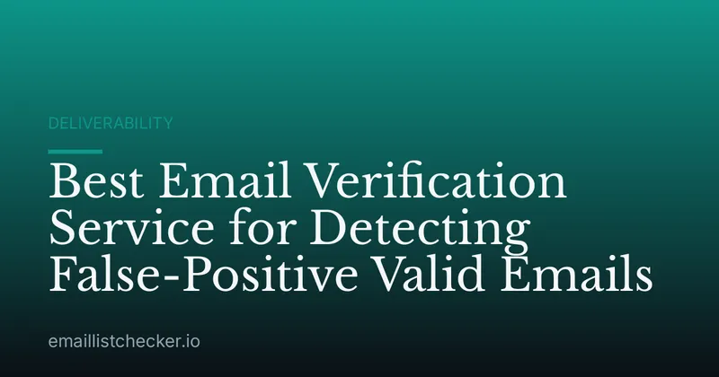 Best Email Verification Service for Detecting False-Positive Valid Emails