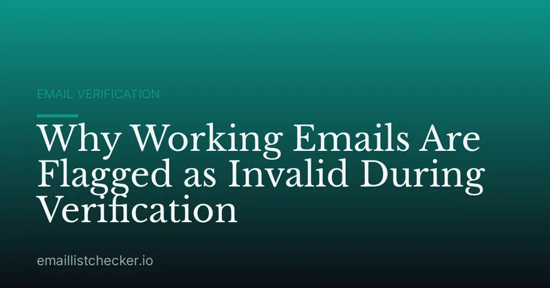 Why Working Emails Are Flagged as Invalid During Verification