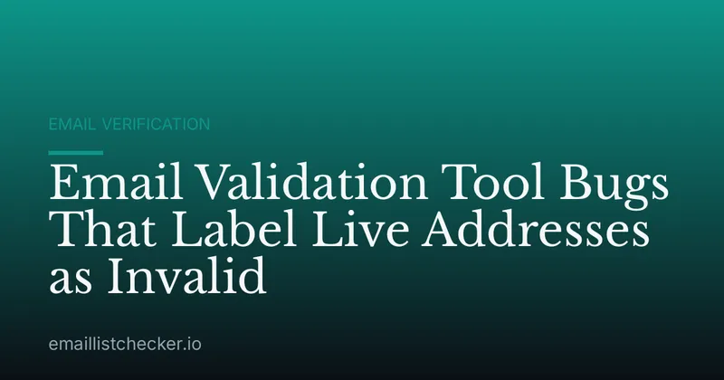 Email Validation Tool Bugs That Label Live Addresses as Invalid