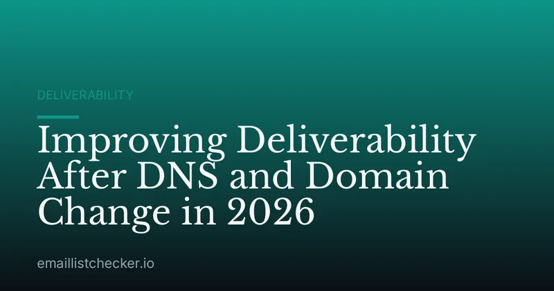 Improving Deliverability After DNS and Domain Change in 2026