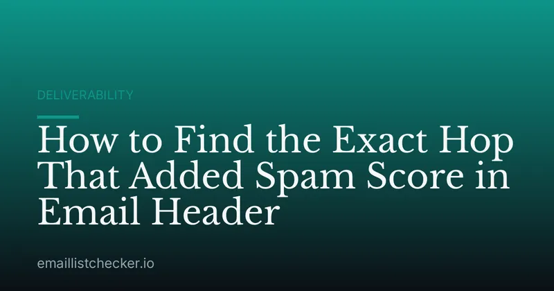 How to Find the Exact Hop That Added Spam Score in Email Header