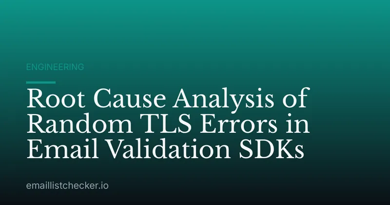 Root Cause Analysis of Random TLS Errors in Email Validation SDKs