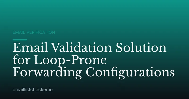 Email Validation Solution for Loop-Prone Forwarding Configurations