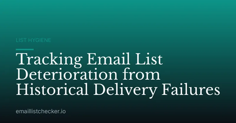 Tracking Email List Deterioration from Historical Delivery Failures
