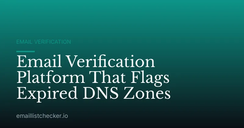 Email Verification Platform That Flags Expired DNS Zones