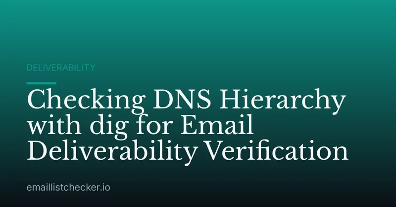 Checking DNS Hierarchy with dig for Email Deliverability Verification