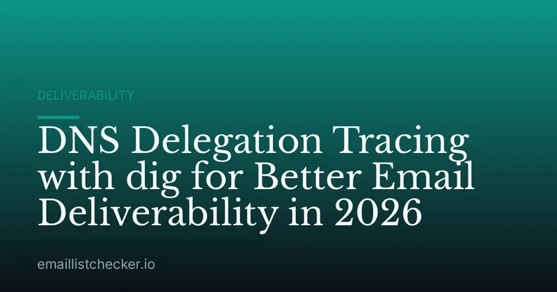DNS Delegation Tracing with dig for Better Email Deliverability in 2026