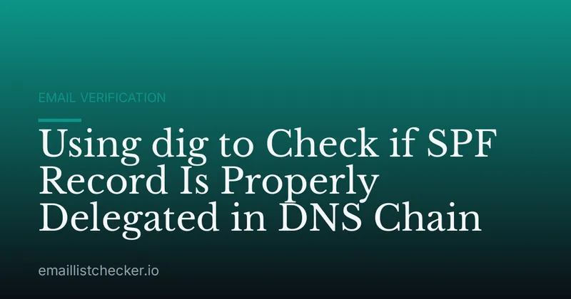 Using dig to Check if SPF Record Is Properly Delegated in DNS Chain
