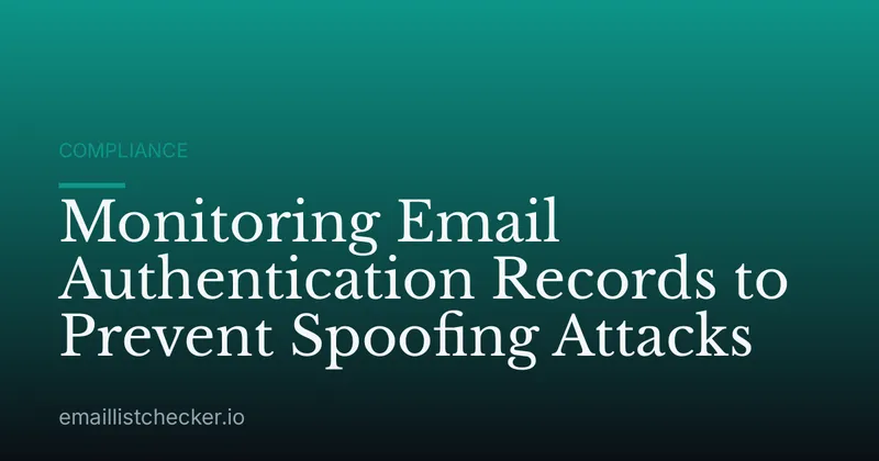 Monitoring Email Authentication Records to Prevent Spoofing Attacks