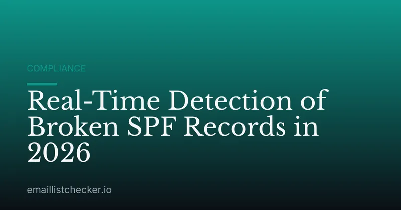 Real-Time Detection of Broken SPF Records in 2026