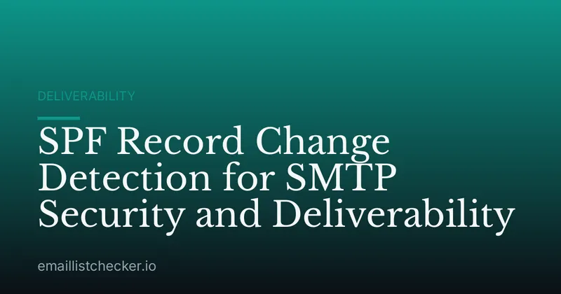SPF Record Change Detection for SMTP Security and Deliverability