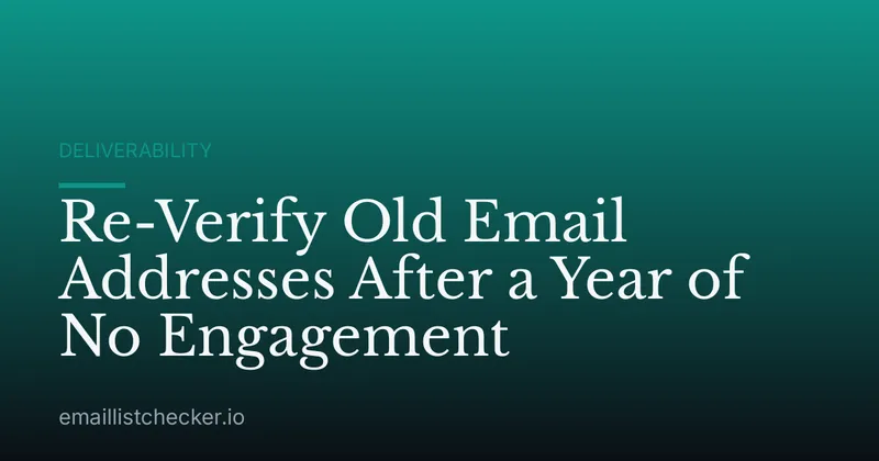 Re-Verify Old Email Addresses After a Year of No Engagement