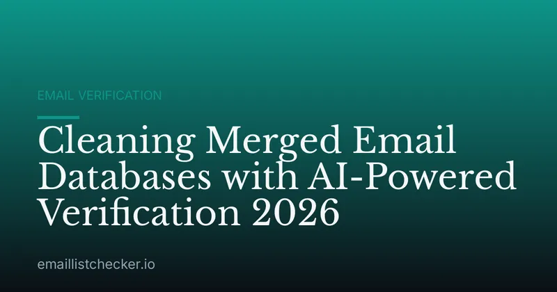 Cleaning Merged Email Databases with AI-Powered Verification 2026