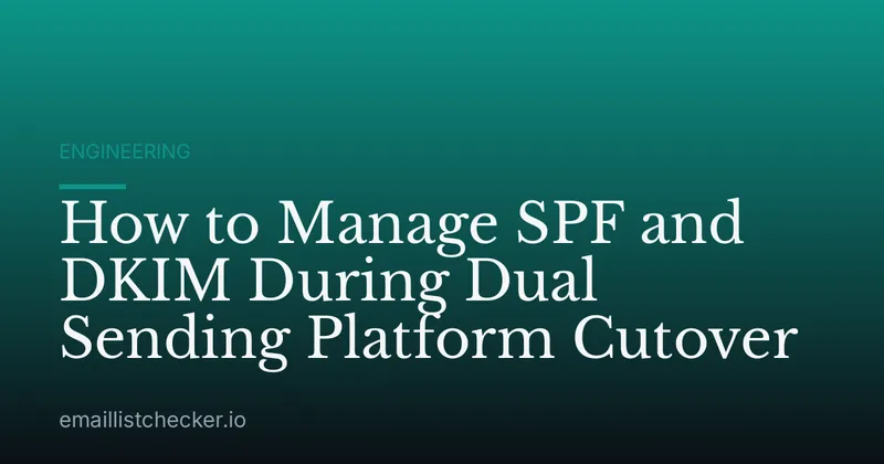 How to Manage SPF and DKIM During Dual Sending Platform Cutover