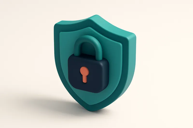 a single shield with a lock