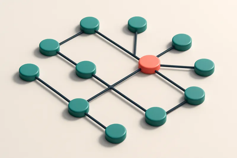 a network of small circular nodes connected by lines