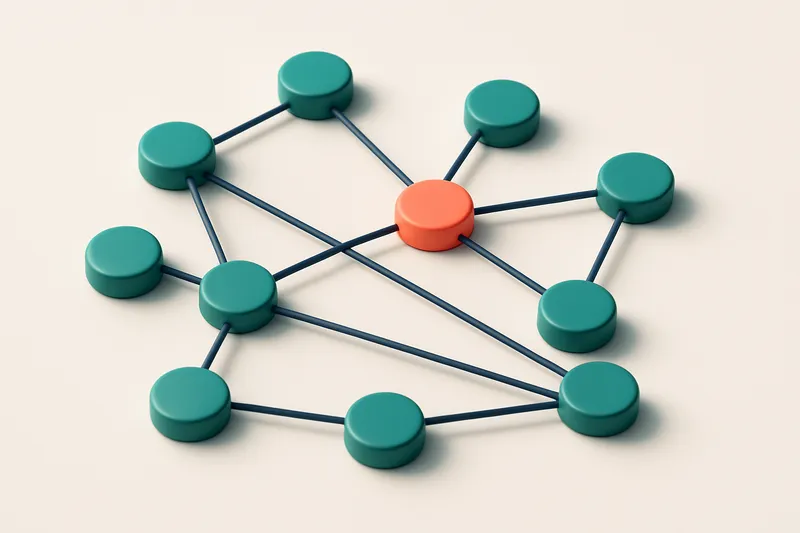 a network of small circular nodes connected by lines