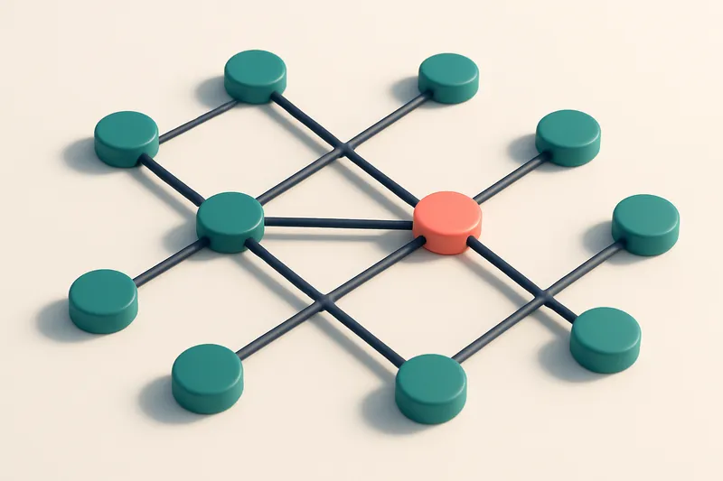 a network of small circular nodes connected by lines