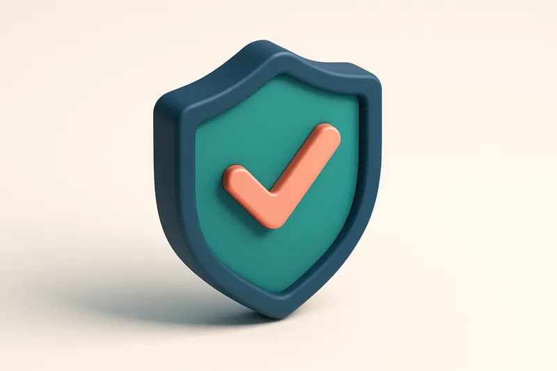 a shield with a checkmark inside, symbolizing verified legitimacy