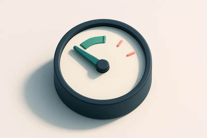 a single gauge dial with a green needle pointing to 'valid'