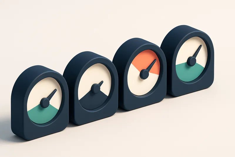 a row of four gauges labeled: Valid, Invalid, Catch-all, Risky