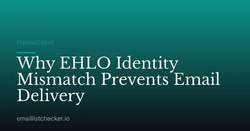 Why EHLO Identity Mismatch Prevents Email Delivery
