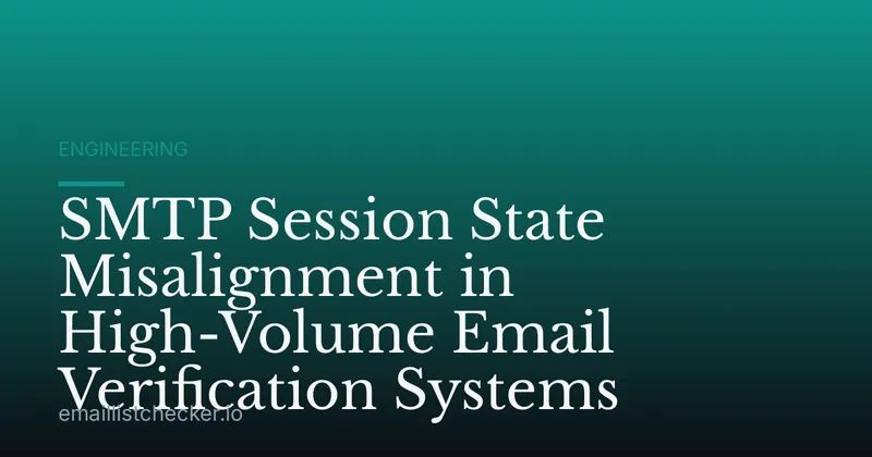 SMTP Session State Misalignment in High-Volume Email Verification Systems