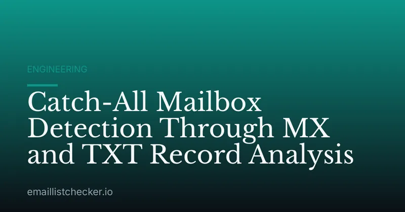 Catch-All Mailbox Detection Through MX and TXT Record Analysis