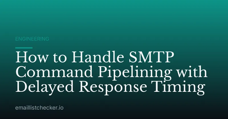 How to Handle SMTP Command Pipelining with Delayed Response Timing