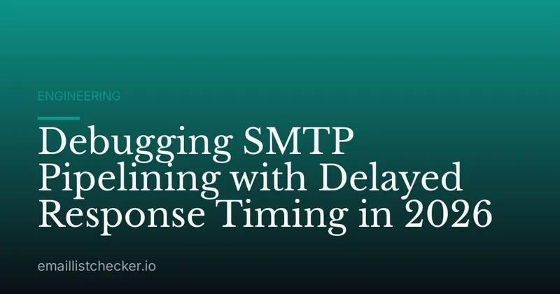Debugging SMTP Pipelining with Delayed Response Timing in 2026