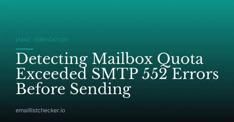 Detecting Mailbox Quota Exceeded SMTP 552 Errors Before Sending