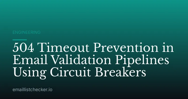 504 Timeout Prevention in Email Validation Pipelines Using Circuit Breakers