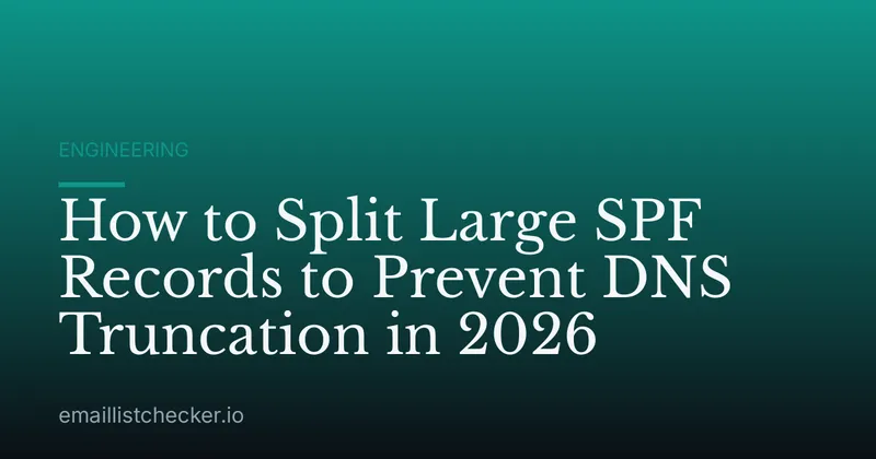 How to Split Large SPF Records to Prevent DNS Truncation in 2026