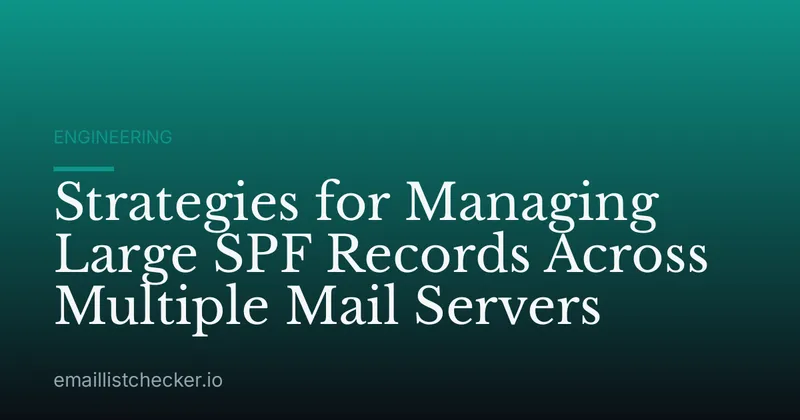 Strategies for Managing Large SPF Records Across Multiple Mail Servers