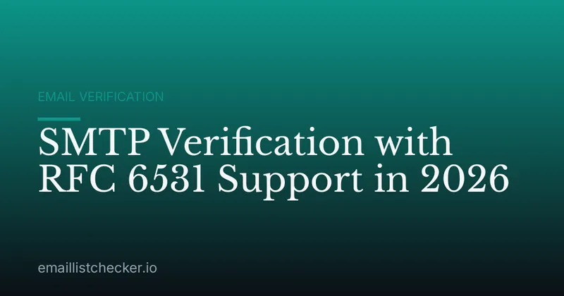 SMTP Verification with RFC 6531 Support in 2026
