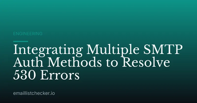 Integrating Multiple SMTP Auth Methods to Resolve 530 Errors