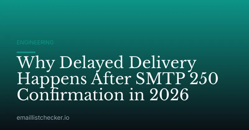 Why Delayed Delivery Happens After SMTP 250 Confirmation in 2026