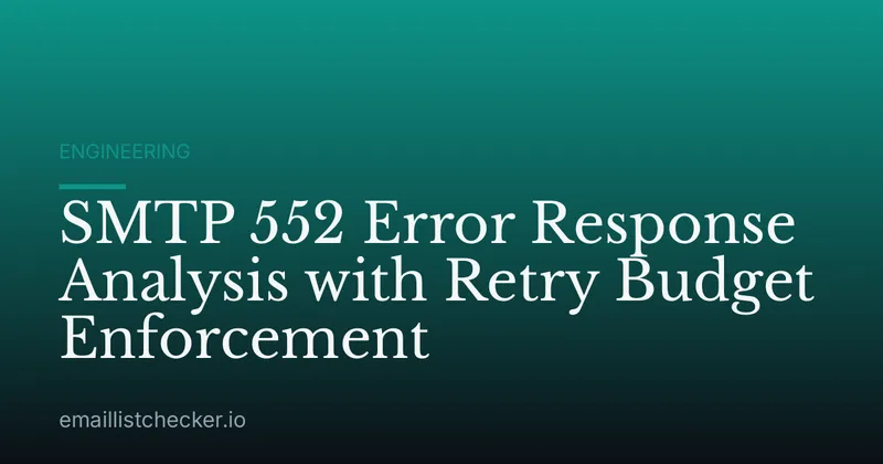 SMTP 552 Error Response Analysis with Retry Budget Enforcement