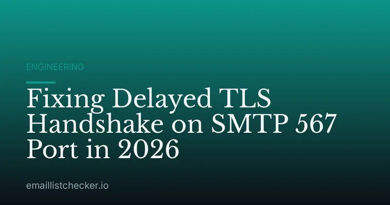 Fixing Delayed TLS Handshake on SMTP 567 Port in 2026