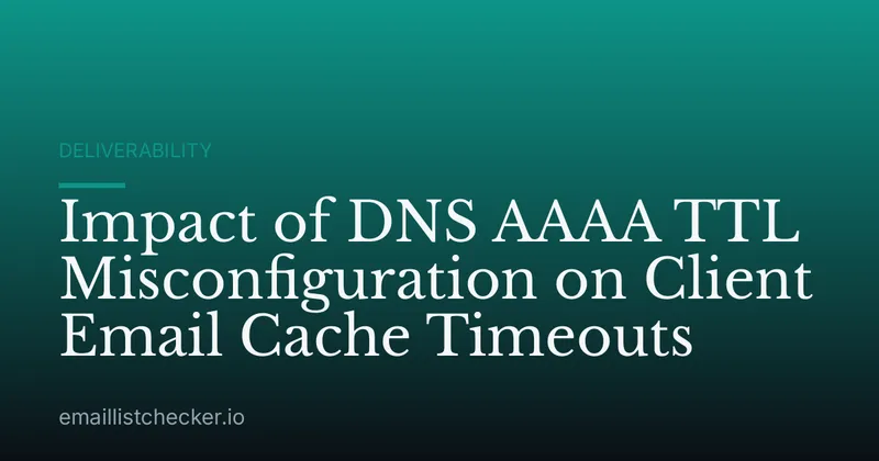 Impact of DNS AAAA TTL Misconfiguration on Client Email Cache Timeouts