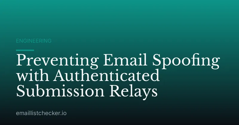Preventing Email Spoofing with Authenticated Submission Relays