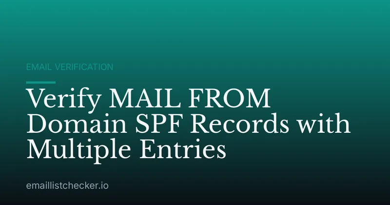 Verify MAIL FROM Domain SPF Records with Multiple Entries