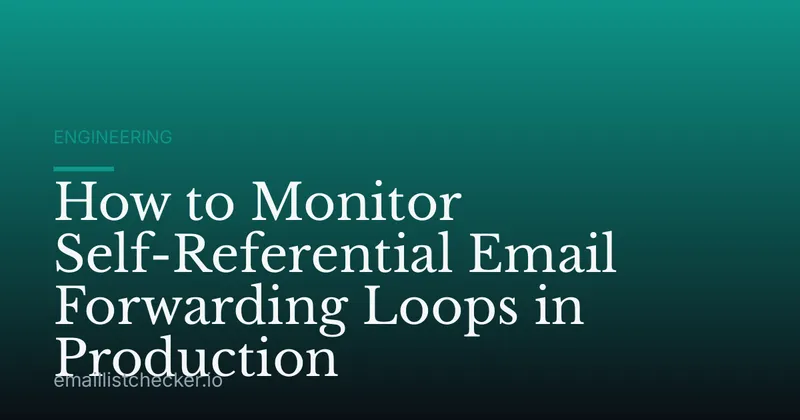 How to Monitor Self-Referential Email Forwarding Loops in Production