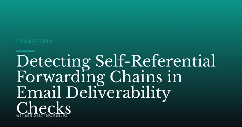Detecting Self-Referential Forwarding Chains in Email Deliverability Checks