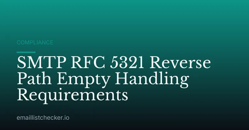 SMTP RFC 5321 Reverse Path Empty Handling Requirements