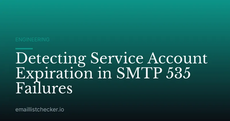 Detecting Service Account Expiration in SMTP 535 Failures